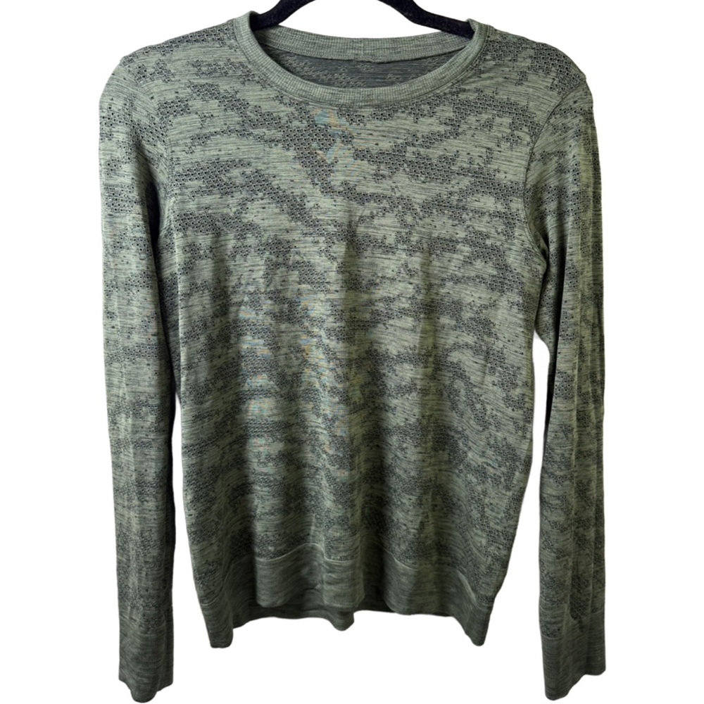 Lululemon swiftly breath dot scape rainforest Green Long Sleeve Tee